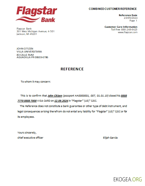 Fermeture de la banque Flagstar aux États , Unis, réf. scr